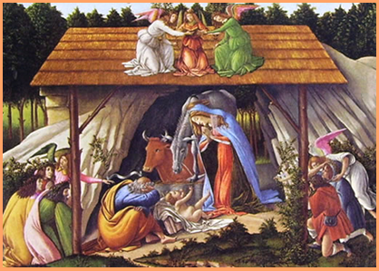 La Natività Mistica è l'unica opera firmata e datata da Botticelli; nonostante ciò non ci sono notizie certe sulla committenza. Si pensa che fosse originariamente destinata alla devozione privata di qualche famiglia nobiliare fiorentina.
È conservata alla National Gallery di Londra che l'acquistò nel 1848.