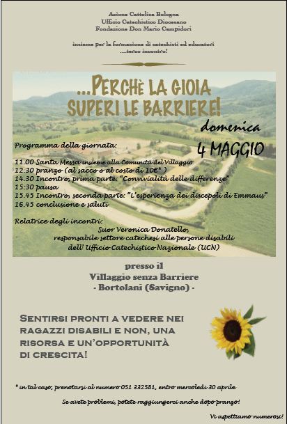 Volantino terzo incontro formazione 2014