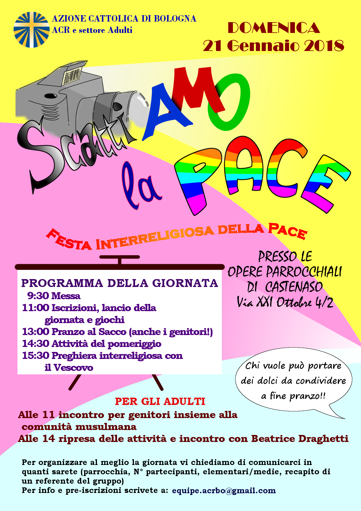FESTA DELLA PACE @ Opere parrocchiali Castenaso | Castenaso | Emilia-Romagna | Italia