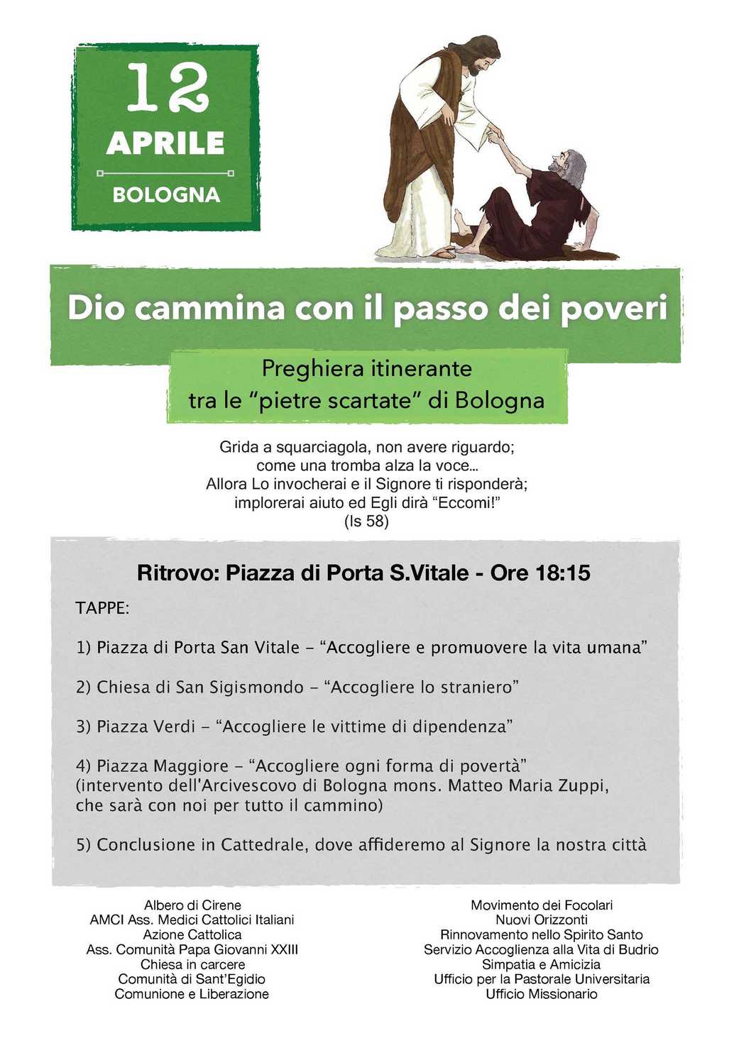Preghiera itinerante contro le povertà